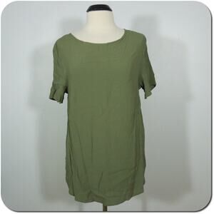 H&M (size 14) Women's Short Sleeve Olive Green Blouse